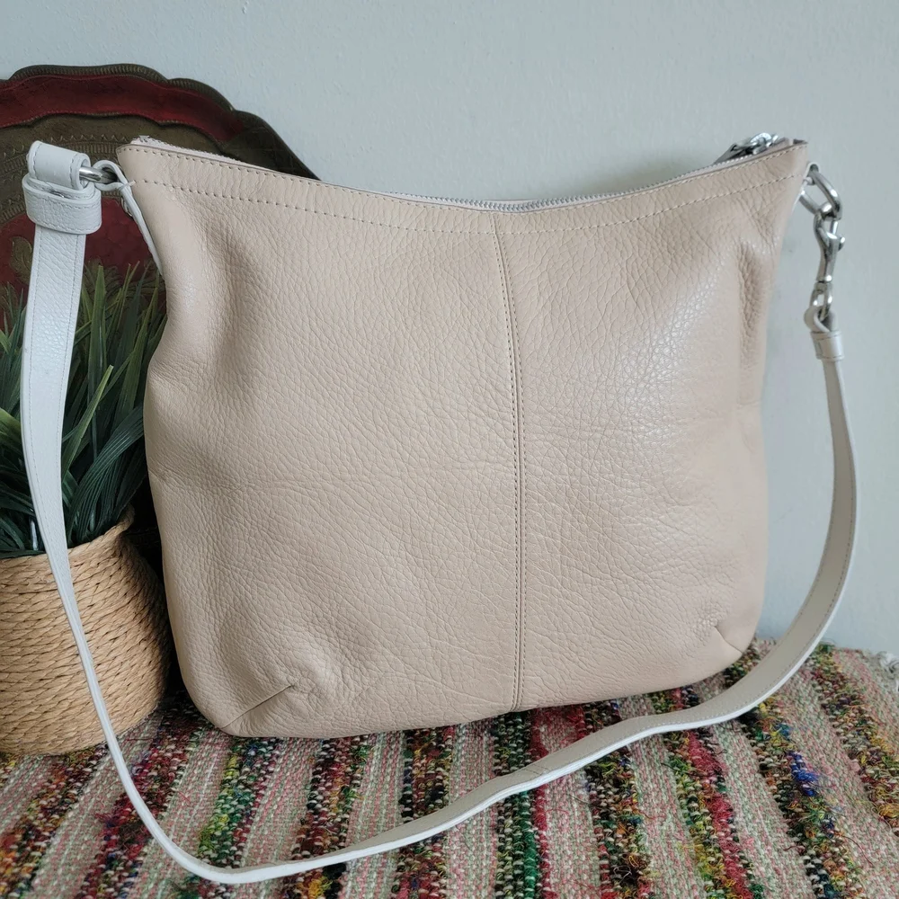 Coach Cream Leather Shoulder Bag Convertible Purse